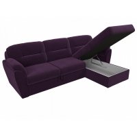 Угловой диван Бостон (велюр фиолетовый) - Изображение 1